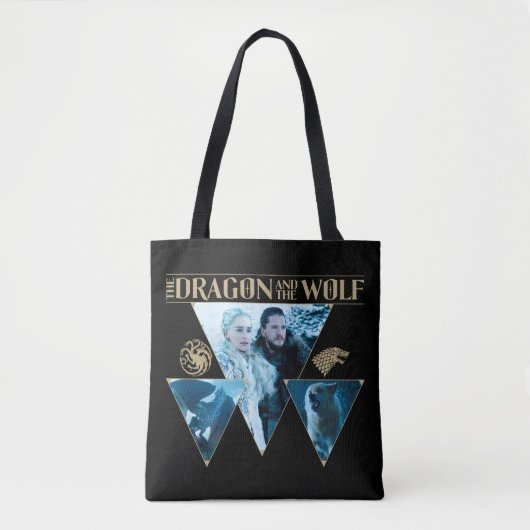 De draak en de Wolf Denerys & Jon Graphic Tote Bag (Voorkant)