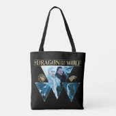 De draak en de Wolf Denerys & Jon Graphic Tote Bag (Achterkant)