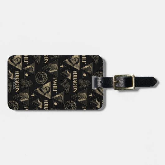 De draak en de Wolfdagen en het Jon Pattern Bagagelabel (Voorkant horizontaal)