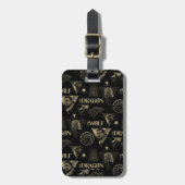 De draak en de Wolfdagen en het Jon Pattern Bagagelabel (Voorkant verticaal)