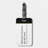 De draak en de Wolfdagen en het Jon Pattern Bagagelabel (Achterkant verticaal)