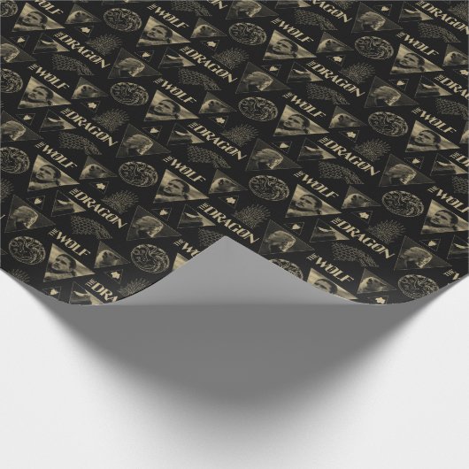 De draak en de Wolfdagen en het Jon Pattern Cadeaupapier (Hoek)