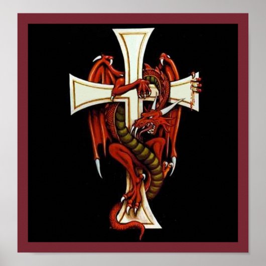 De draak en het kruis poster (Voorkant)