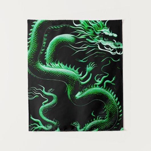 De Draak Groen Wandkleed (Voorkant)