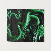 De Draak Groen Wandkleed (Voorkant (horizontaal))