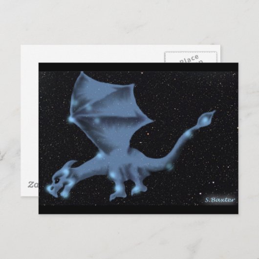 De draak in de Draco-constellatie Briefkaart (Voorkant / Achterkant)