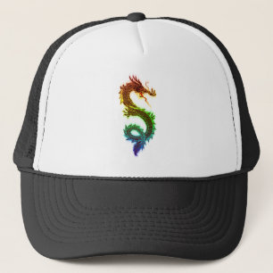De DRAAK KLEURRIJKE DRA van de REGENBOOG van Rainb Trucker Pet