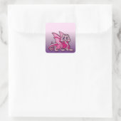 De draak knipperen vierkante sticker (Tas)