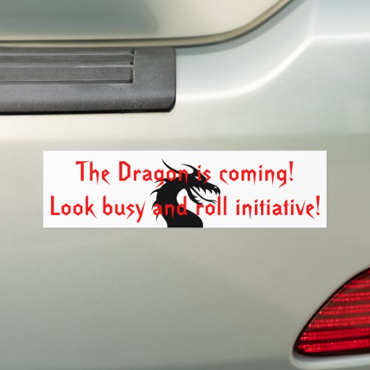 De draak komt eraan bumpersticker (Op auto)