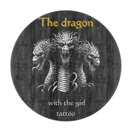 De draak met het meisje Tattoo - Funny Dark Snijplank (Voorkant)