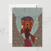 De draak neerzetten briefkaart (Voorkant / Achterkant)