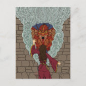 De draak neerzetten briefkaart (Voorkant)