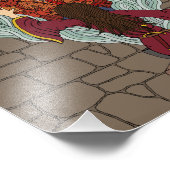 De draak neerzetten foto afdruk (Hoek)