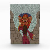 De draak neerzetten fotoblokken (Voorkant)