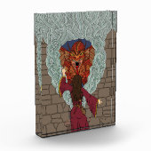 De draak neerzetten fotoblokken (Links)