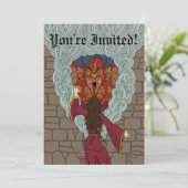 De draak neerzetten kaart (Staand voorkant)