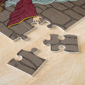 De draak neerzetten legpuzzel (Zijkant)