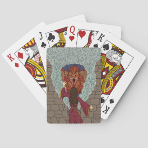 De draak neerzetten pokerkaarten