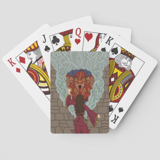 De draak neerzetten pokerkaarten (Achterkant)