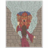 De draak neerzetten sticker (Voorkant)