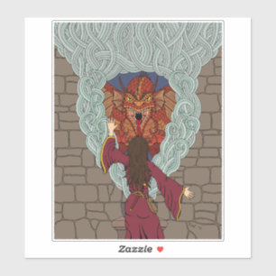 De draak neerzetten sticker