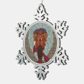 De draak neerzetten tin sneeuwvlok ornament (Rechts)