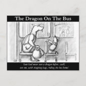 De draak op de bus. briefkaart (Voorkant)
