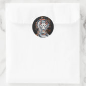 De Draak Ronde Sticker (Tas)