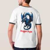 De draak: Skyborne Fury Ringer T-shirt ontwerp (Achterkant volledig)