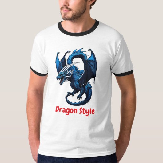 De draak: Skyborne Fury Ringer T-shirt ontwerp (Voorkant)