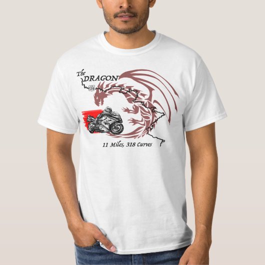 De draak uitlijnen t-shirt (Voorkant)