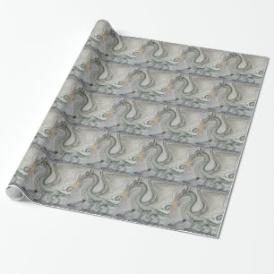 De Draak van de Ademhaling van de brand Cadeaupapier