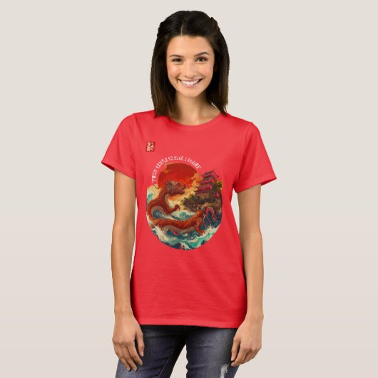 De draak van de Crimson Sun T-shirt (Voorkant volledig)