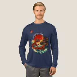 De draak van de Crimson Sun Tri-Blend Shirt