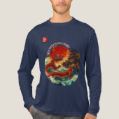 De draak van de Crimson Sun Tri-Blend Shirt (Voorkant volledig)
