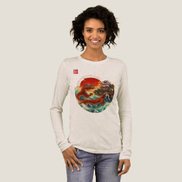 De draak van de Crimson Sun Tri-Blend Shirt