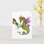 De draak van de distel kaart (Gele Bloem)