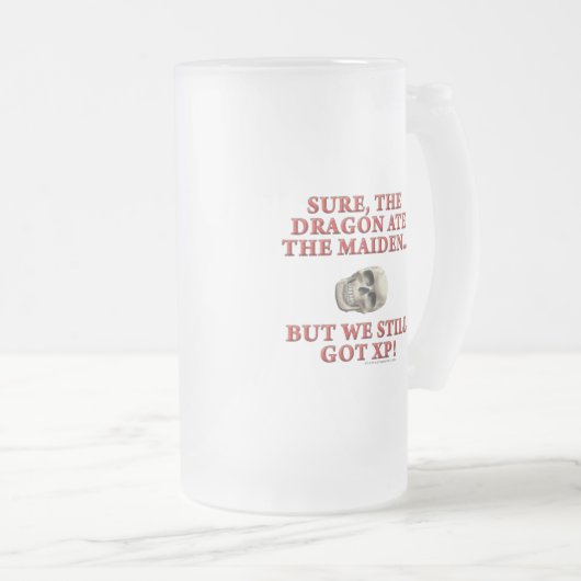 De draak van de meiden matglas bierpul (Voorkant rechts)