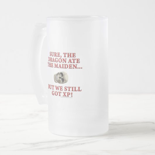 De draak van de meiden matglas bierpul (Voorkant links)