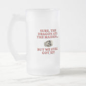 De draak van de meiden matglas bierpul (Links)