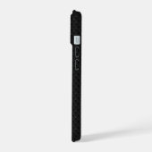 De Draak van de Stijl van het Chrome over de Zwart iPhone 15 Case (Linkerkant)