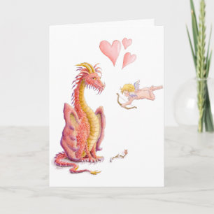 De Draak van de Valentijnsdag Feestdagen Kaart