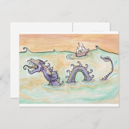 De Draak van het zee Briefkaart (Voorkant / Achterkant)