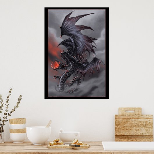 De draak van wanhoop poster (Keuken)