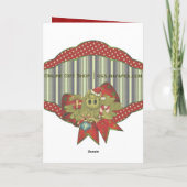 De Draak van Yule Feestdagen Kaart (Achterkant)