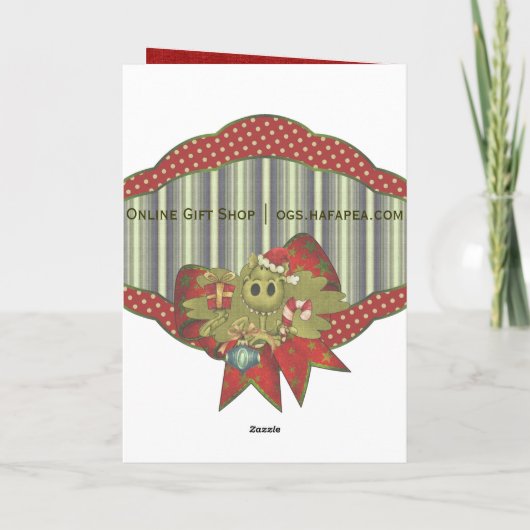 De Draak van Yule Feestdagen Kaart (Achterkant)