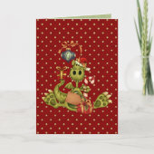 De Draak van Yule Feestdagen Kaart (Voorkant)
