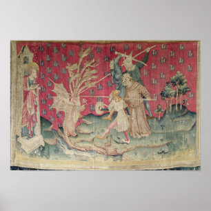 De draak vecht met de dienaren van God Poster