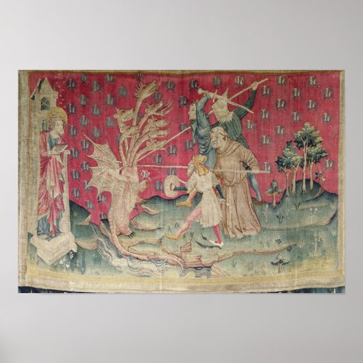 De draak vecht met de dienaren van God Poster (Voorkant)