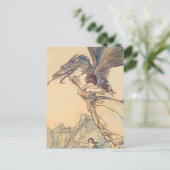 “De draak ving de koningin” door Arthur Rackham Briefkaart (Staand voorkant)